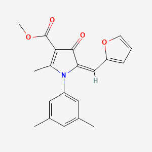 molecular formula C20H19NO4 B3902334 Methyl (5E)-1-(3,5-dimethylphenyl)-5-[(furan-2-YL)methylidene]-2-methyl-4-oxo-4,5-dihydro-1H-pyrrole-3-carboxylate 