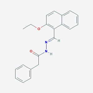 molecular formula C21H20N2O2 B390246 N'-[(E)-(2-ethoxynaphthalen-1-yl)methylidene]-2-phenylacetohydrazide 