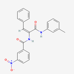 molecular formula C23H19N3O4 B3902547 N-[(E)-3-(3-methylanilino)-3-oxo-1-phenylprop-1-en-2-yl]-3-nitrobenzamide 