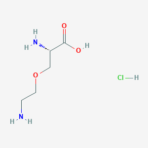 molecular formula C5H13ClN2O3 B039026 (S)-(+)-2-Amino-3-(2-aminoethoxy)propanoic acid monohydrochloride CAS No. 118021-35-5