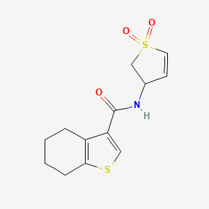 molecular formula C13H15NO3S2 B3902704 N-(1,1-dioxo-2,3-dihydrothiophen-3-yl)-4,5,6,7-tetrahydro-1-benzothiophene-3-carboxamide 