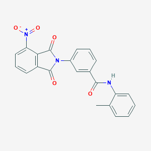 molecular formula C22H15N3O5 B390288 N-(2-methylphenyl)-3-(4-nitro-1,3-dioxoisoindol-2-yl)benzamide 