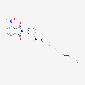 molecular formula C26H31N3O5 B390291 N-[3-(4-nitro-1,3-dioxoisoindol-2-yl)phenyl]dodecanamide 