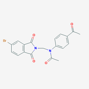 molecular formula C19H15BrN2O4 B390292 N-(4-acetylphenyl)-N-[(5-bromo-1,3-dioxoisoindol-2-yl)methyl]acetamide 