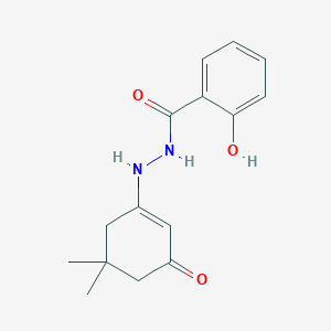 molecular formula C15H18N2O3 B390365 N'-(5,5-dimethyl-3-oxocyclohex-1-en-1-yl)-2-hydroxybenzohydrazide 