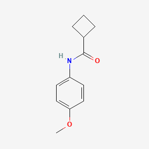 molecular formula C12H15NO2 B3903720 Cyclobutanecarboxamide, N-(4-methoxyphenyl)- 