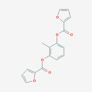 molecular formula C17H12O6 B390382 3-(2-Furoyloxy)-2-methylphenyl 2-furoate 