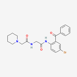 molecular formula C22H24BrN3O3 B3903832 N-[(2-Benzoyl-4-bromo-phenylcarbamoyl)-methyl]-2-piperidin-1-yl-acetamide CAS No. 5975-37-1