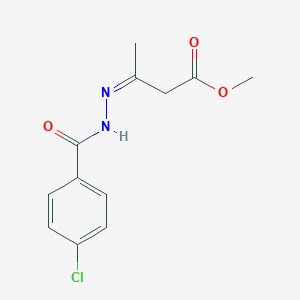 molecular formula C12H13ClN2O3 B390385 Methyl 3-[(4-chlorobenzoyl)hydrazono]butanoate 