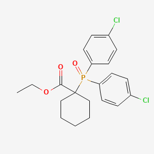 molecular formula C21H23Cl2O3P B3903976 Ethyl 1-bis(4-chlorophenyl)phosphorylcyclohexane-1-carboxylate 
