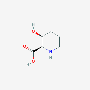 molecular formula C6H11NO3 B039040 (2R,3S)-3-hydroxypiperidine-2-carboxylic acid CAS No. 119593-44-1