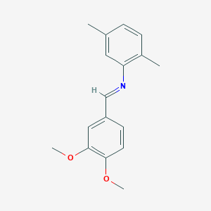 molecular formula C17H19NO2 B390408 N-(3,4-dimethoxybenzylidene)-N-(2,5-dimethylphenyl)amine 