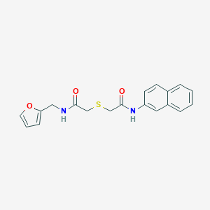 molecular formula C19H18N2O3S B390453 2-({2-[(2-furylmethyl)amino]-2-oxoethyl}sulfanyl)-N-(2-naphthyl)acetamide 