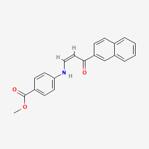 molecular formula C21H17NO3 B3904668 methyl 4-[[(Z)-3-naphthalen-2-yl-3-oxoprop-1-enyl]amino]benzoate 