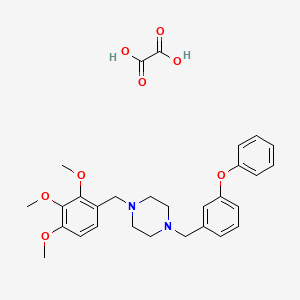 molecular formula C29H34N2O8 B3904996 Oxalic acid;1-[(3-phenoxyphenyl)methyl]-4-[(2,3,4-trimethoxyphenyl)methyl]piperazine 