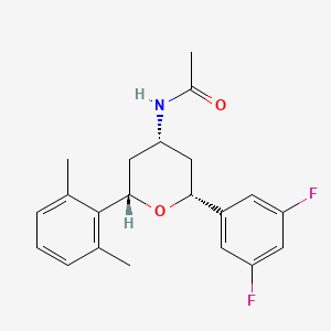 molecular formula C21H23F2NO2 B3905031 N-[(2R,4R,6S)-2-(3,5-difluorophenyl)-6-(2,6-dimethylphenyl)oxan-4-yl]acetamide 