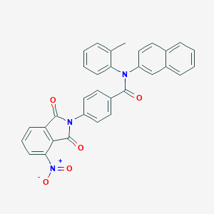 molecular formula C32H21N3O5 B390516 N-(2-METHYLPHENYL)-N-(NAPHTHALEN-2-YL)-4-(4-NITRO-1,3-DIOXO-2,3-DIHYDRO-1H-ISOINDOL-2-YL)BENZAMIDE 