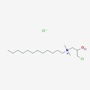 molecular formula C17H37Cl2NO B039053 (3-Chloro-2-hydroxypropyl)dodecyldimethylammonium chloride CAS No. 41892-01-7
