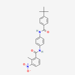 molecular formula C25H25N3O4 B3905420 N-[4-[(4-tert-butylbenzoyl)amino]phenyl]-2-methyl-3-nitrobenzamide 