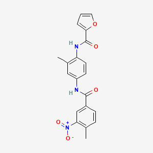 molecular formula C20H17N3O5 B3905467 N-[2-methyl-4-[(4-methyl-3-nitrobenzoyl)amino]phenyl]furan-2-carboxamide 