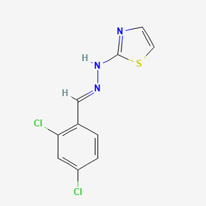 molecular formula C10H7Cl2N3S B3905577 N-[(E)-(2,4-dichlorophenyl)methylideneamino]-1,3-thiazol-2-amine 