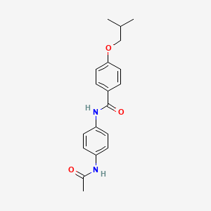 molecular formula C19H22N2O3 B3905654 N-(4-acetamidophenyl)-4-(2-methylpropoxy)benzamide 