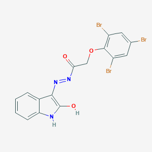 molecular formula C16H10Br3N3O3 B390598 N'-(2-oxo-1,2-dihydro-3H-indol-3-ylidene)-2-(2,4,6-tribromophenoxy)acetohydrazide 