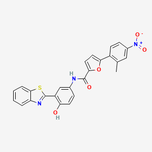 molecular formula C25H17N3O5S B3905998 N-[3-(1,3-benzothiazol-2-yl)-4-hydroxyphenyl]-5-(2-methyl-4-nitrophenyl)furan-2-carboxamide 