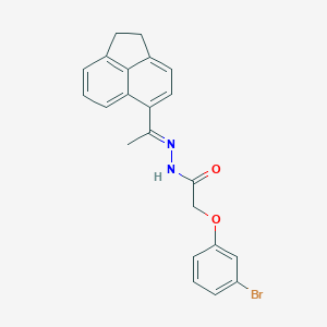 molecular formula C22H19BrN2O2 B390633 (3-Bromo-phenoxy)-acetic acid (1-acenaphthen-5-yl-ethylidene)-hydrazide 