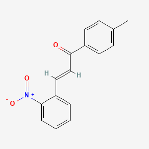 molecular formula C16H13NO3 B3906360 (E)-1-(4-methylphenyl)-3-(2-nitrophenyl)prop-2-en-1-one 