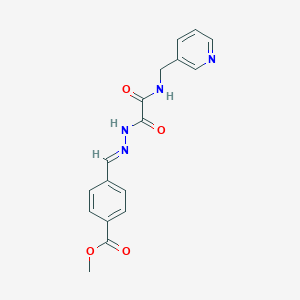 molecular formula C17H16N4O4 B390658 methyl 4-[(E)-(2-{oxo[(pyridin-3-ylmethyl)amino]acetyl}hydrazinylidene)methyl]benzoate 