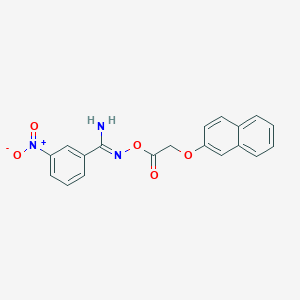molecular formula C19H15N3O5 B3906643 [(Z)-[amino-(3-nitrophenyl)methylidene]amino] 2-naphthalen-2-yloxyacetate 