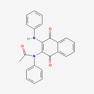 molecular formula C24H18N2O3 B3906905 N-(3-anilino-1,4-dioxonaphthalen-2-yl)-N-phenylacetamide 
