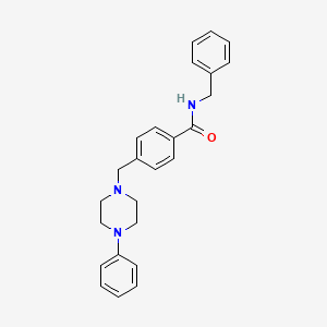 molecular formula C25H27N3O B3906994 N-benzyl-4-[(4-phenylpiperazin-1-yl)methyl]benzamide 