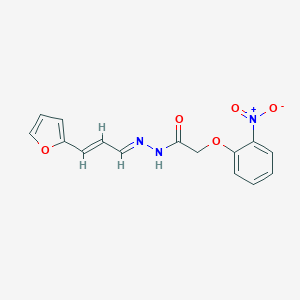 molecular formula C15H13N3O5 B390706 N'-[3-(2-furyl)-2-propenylidene]-2-{2-nitrophenoxy}acetohydrazide 