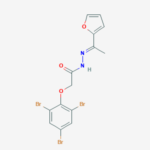molecular formula C14H11Br3N2O3 B390709 N'-[1-(2-furyl)ethylidene]-2-(2,4,6-tribromophenoxy)acetohydrazide 