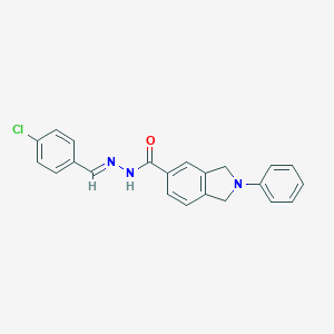 molecular formula C22H18ClN3O B390710 N'-(4-chlorobenzylidene)-2-phenyl-5-isoindolinecarbohydrazide 