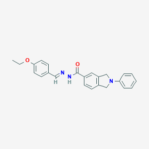 molecular formula C24H23N3O2 B390712 N-[(E)-(4-ethoxyphenyl)methylideneamino]-2-phenyl-1,3-dihydroisoindole-5-carboxamide 
