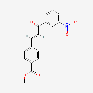 molecular formula C17H13NO5 B3907120 methyl 4-[(E)-3-(3-nitrophenyl)-3-oxoprop-1-enyl]benzoate 