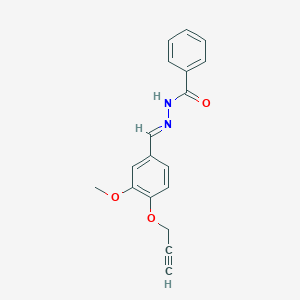 molecular formula C18H16N2O3 B390722 N'-[3-methoxy-4-(2-propynyloxy)benzylidene]benzohydrazide 