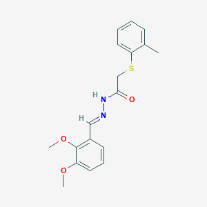 molecular formula C18H20N2O3S B390736 N'-(2,3-dimethoxybenzylidene)-2-[(2-methylphenyl)sulfanyl]acetohydrazide 