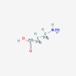 molecular formula C3H7NO2 B039074 Beta-alanine 13C3,15N CAS No. 285978-07-6