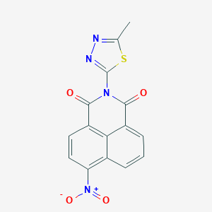 molecular formula C15H8N4O4S B390758 6-nitro-2-(5-methyl-1,3,4-thiadiazol-2-yl)-1H-benzo[de]isoquinoline-1,3(2H)-dione 