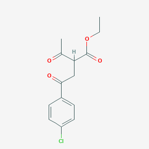 molecular formula C14H15ClO4 B039076 2-乙酰-4-(4-氯苯基)-4-氧代丁酸乙酯 CAS No. 111787-82-7