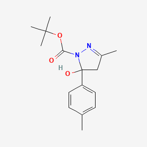 molecular formula C16H22N2O3 B3907661 tert-butyl 5-hydroxy-3-methyl-5-(4-methylphenyl)-4H-pyrazole-1-carboxylate CAS No. 5852-36-8