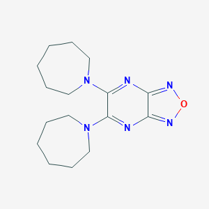 molecular formula C16H24N6O B390772 5,6-Di(1-azepanyl)[1,2,5]oxadiazolo[3,4-b]pyrazine 