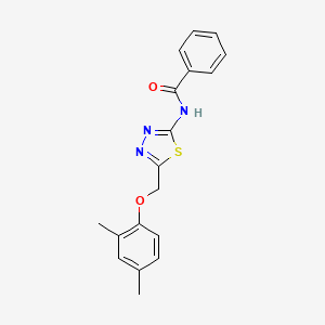 molecular formula C18H17N3O2S B3907836 N-[5-[(2,4-dimethylphenoxy)methyl]-1,3,4-thiadiazol-2-yl]benzamide 