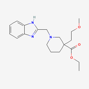 molecular formula C19H27N3O3 B3907883 ethyl 1-(1H-benzimidazol-2-ylmethyl)-3-(2-methoxyethyl)piperidine-3-carboxylate 