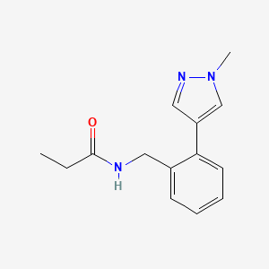 molecular formula C14H17N3O B3908050 N-[2-(1-methyl-1H-pyrazol-4-yl)benzyl]propanamide 