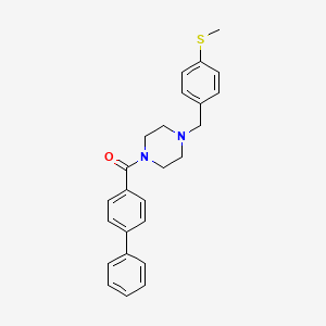 molecular formula C25H26N2OS B3908162 Biphenyl-4-yl{4-[4-(methylsulfanyl)benzyl]piperazin-1-yl}methanone 